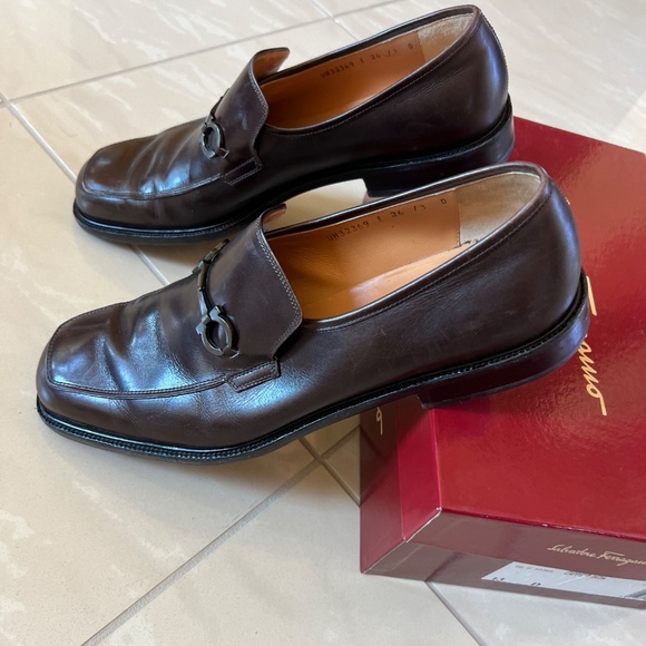 #2739 Salvatore Ferragamo Slip On Auburn Calf Caffe Trim size 13D main image 6